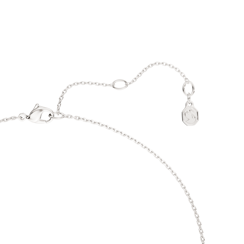 swarovski classica pendant  round cut  long  white  sterling silver
