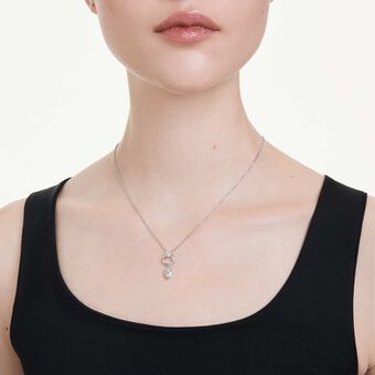 swarovski mesmera pendant  pear cut  white  rhodium plated