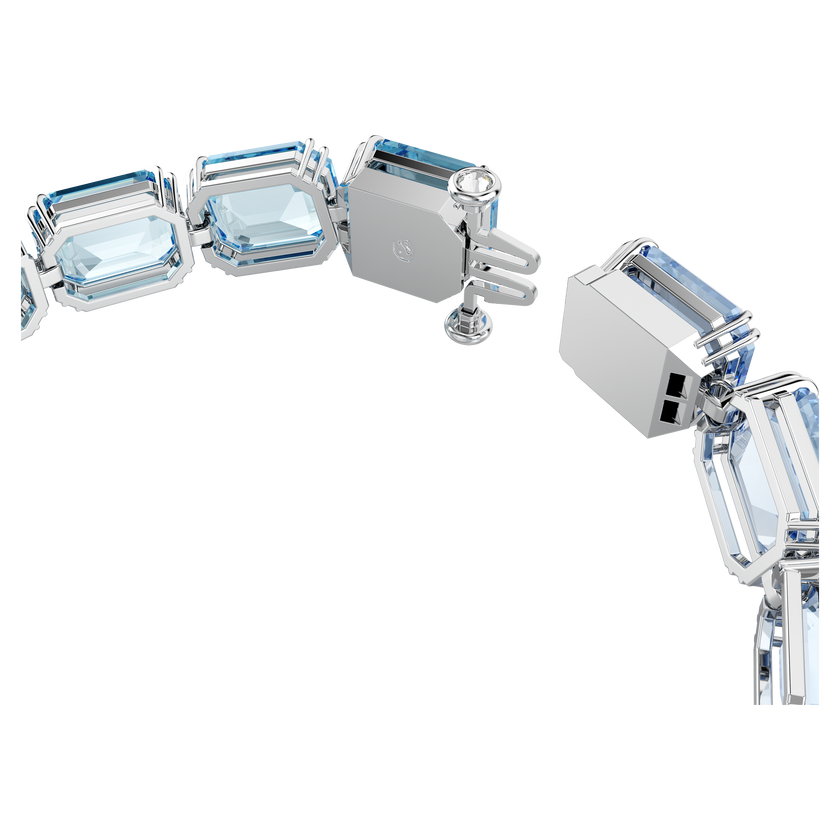 swarovski millenia bracelet  octagon cut  color gradient  blue  rhodium plated