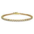 swarovski eternity tennis bracelet  laboratory grown diamonds 2 5 ct tw  18k yellow gold