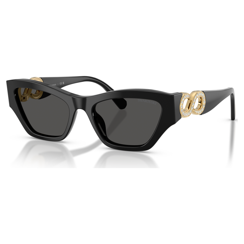 swarovski sunglasses  cat eye shape  sk6076  black