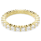 swarovski matrix vittore band ring  round cut  white  gold tone plated