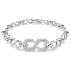 swarovski dextera bracelet  round cut  white  rhodium plated