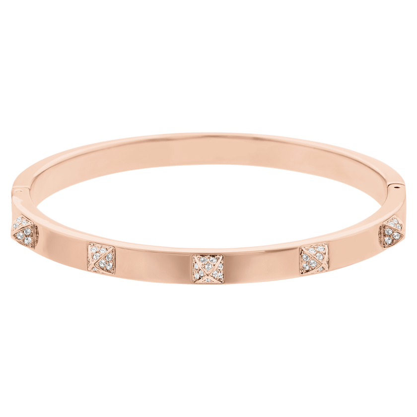 swarovski dextera bangle  white  rose gold tone finish