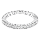 swarovski matrix vittore ring  round cut  white  silver tone finish