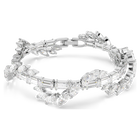 swarovski mesmera bracelet  mixed cuts  white  rhodium plated