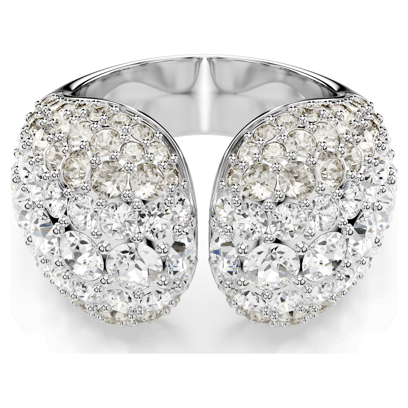 swarovski sublima cocktail ring  round cut  white  rhodium plated