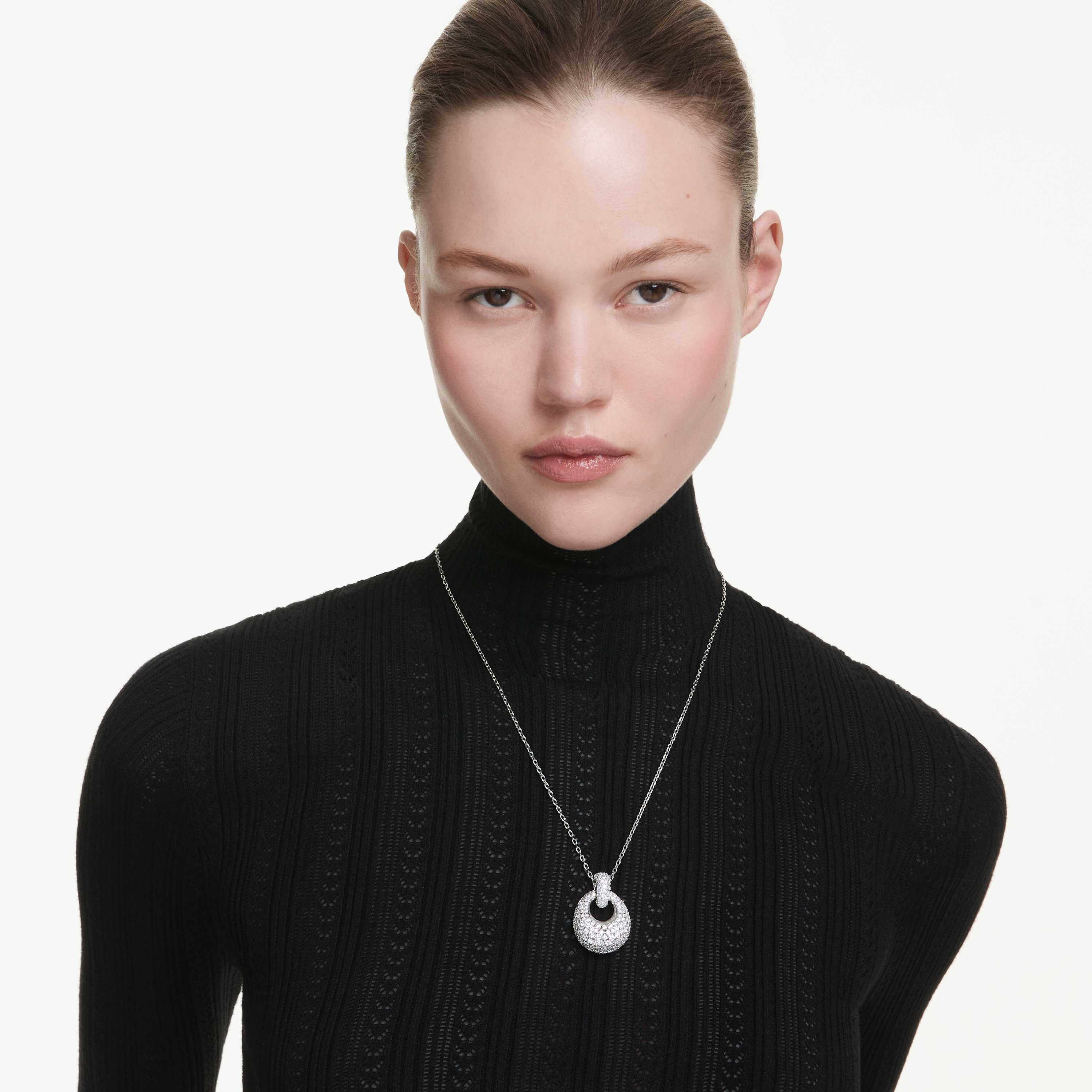 swarovski sublima pendant  white  rhodium plated