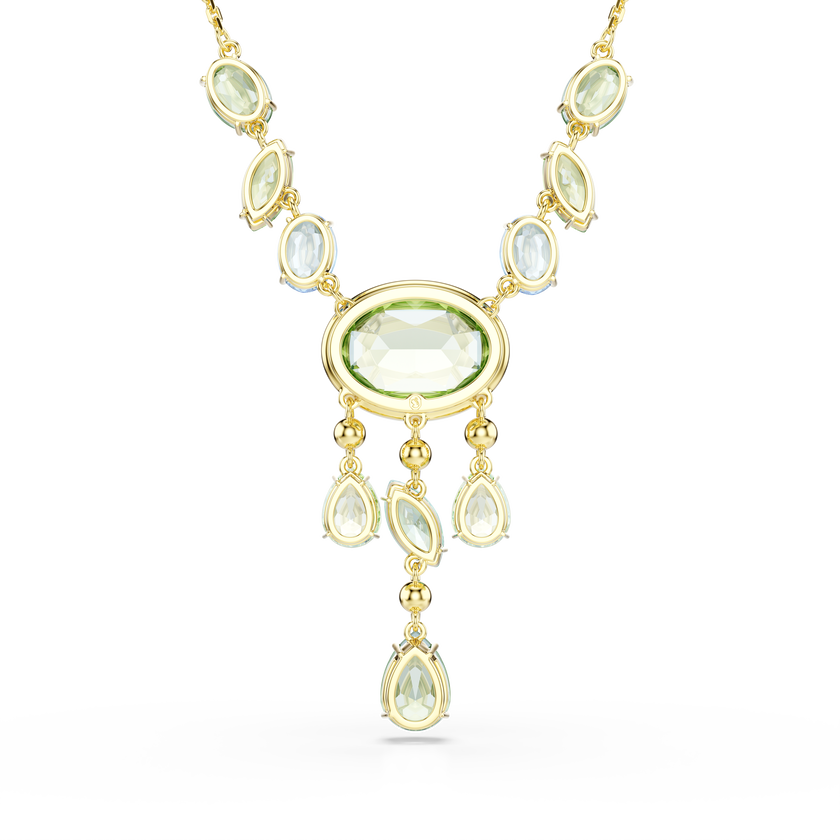 swarovski gema y necklace  mixed cuts  multicolored  gold tone plated