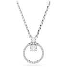 swarovski constella pendant  pav   round cut  white  rhodium plated