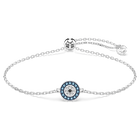 swarovski luckily bracelet  pav   eye  blue  rhodium plated