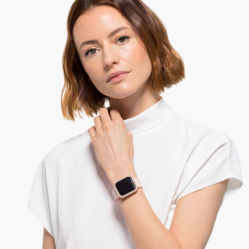 swarovski sparkling case  for apple watch  series 4   5  40 mm  rose gold tone