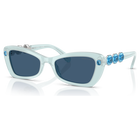 swarovski sunglasses  rectangular shape  sk6033  blue