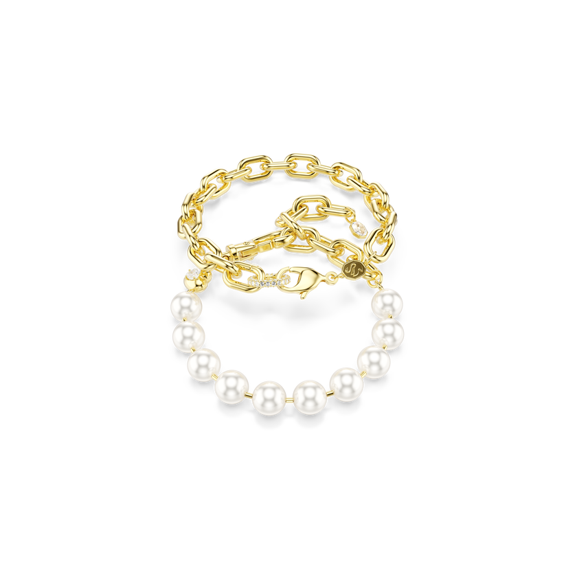 swarovski idyllia necklace  crystal pearl  white  gold tone plated