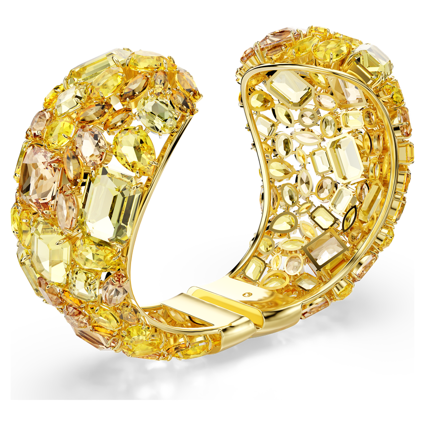 swarovski gema cuff  yellow  gold tone plated