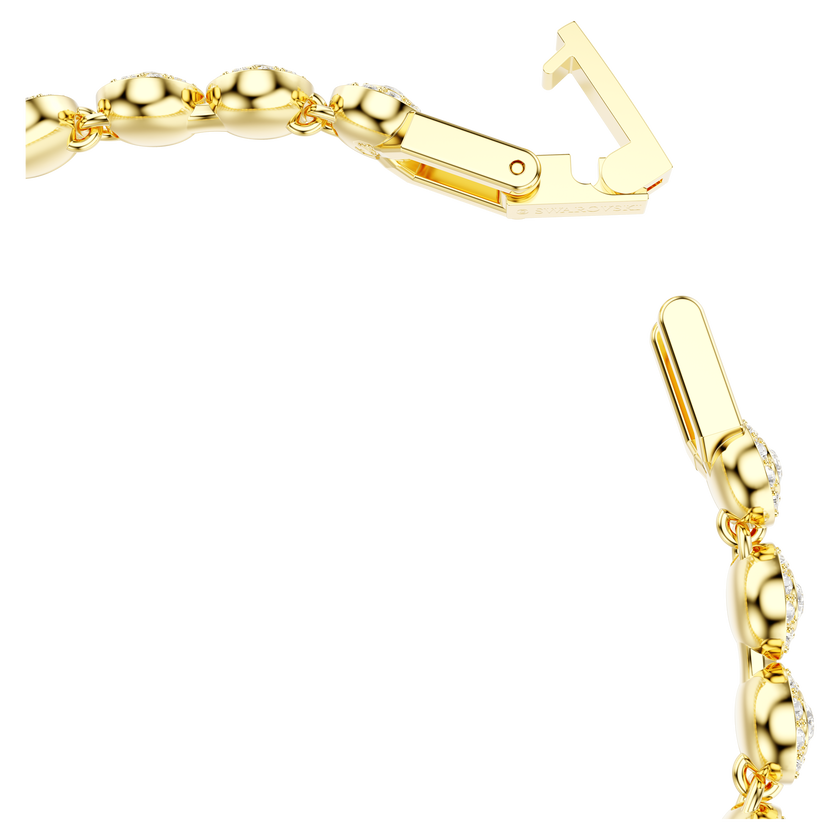 swarovski una angelic set  round cut  white  gold tone plated