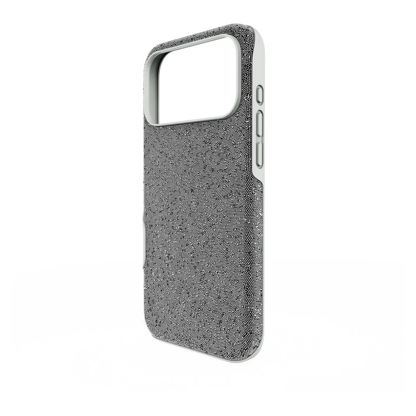 swarovski high smartphone case  iphone  17 pro max  silver tone