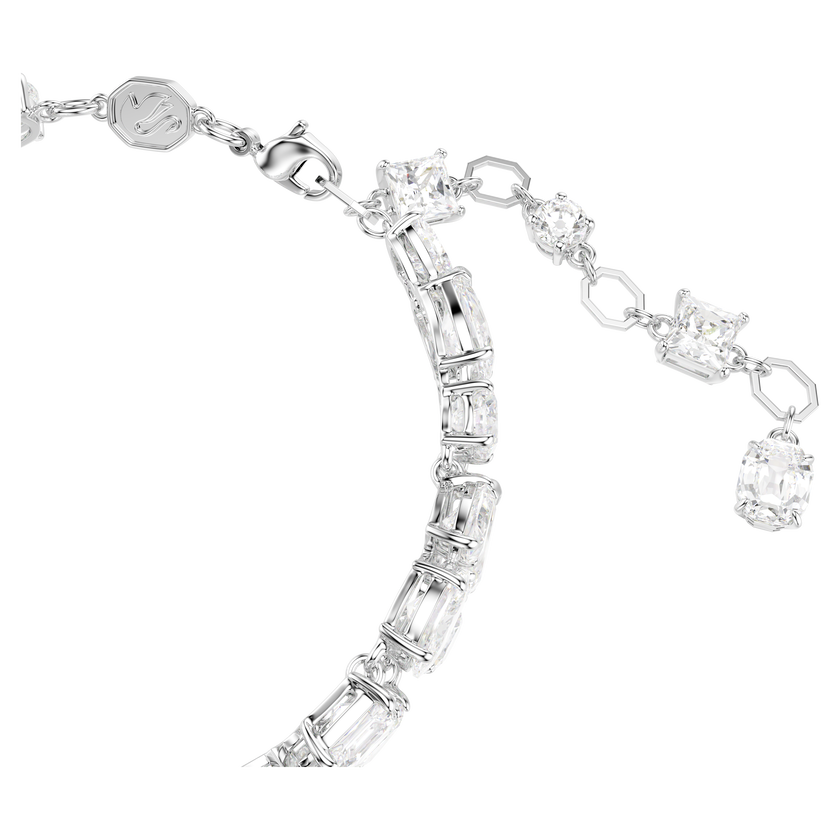 swarovski mesmera bracelet  mixed cuts  white  rhodium plated