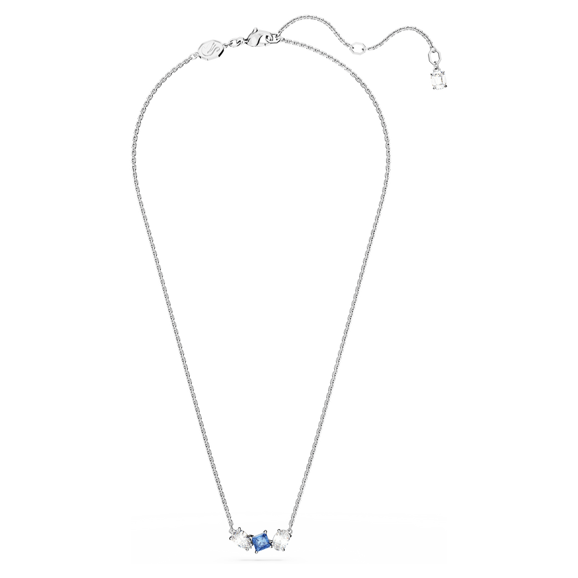 swarovski mesmera pendant  mixed cuts  blue  rhodium plated
