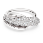 swarovski classica cocktail ring  round cut  white  sterling silver