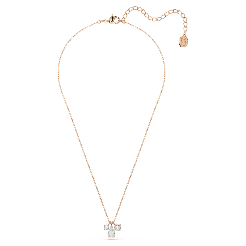 swarovski mesmera pendant  mixed cuts  white  rose gold tone plated
