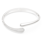 swarovski classica bangle  intertwining  round cut  white  sterling silver