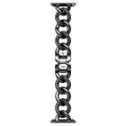 swarovski chain strap  for apple watch  40mm   41mm  black  black finish