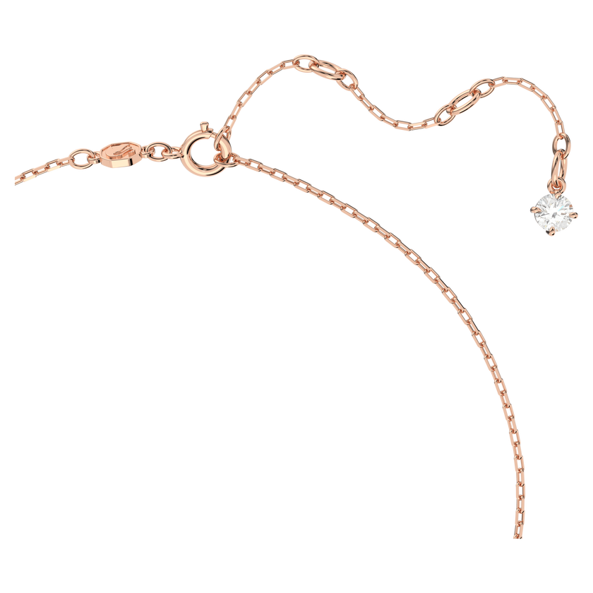 swarovski millenia necklace  octagon cut  purple  rose gold tone plated