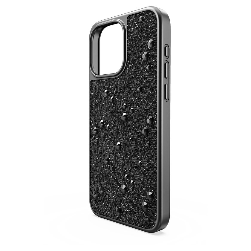 swarovski high smartphone case  iphone  15 pro max  black