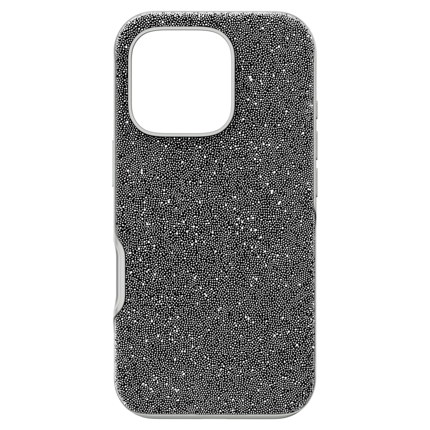 swarovski high smartphone case  iphone  16 pro  silver tone
