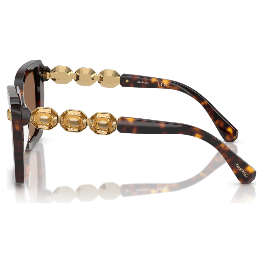 swarovski sunglasses  square shape  sk6032  brown