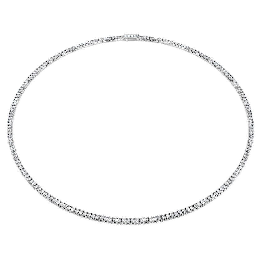 swarovski eternity tennis necklace  laboratory grown diamonds 7 ct tw  18k white gold