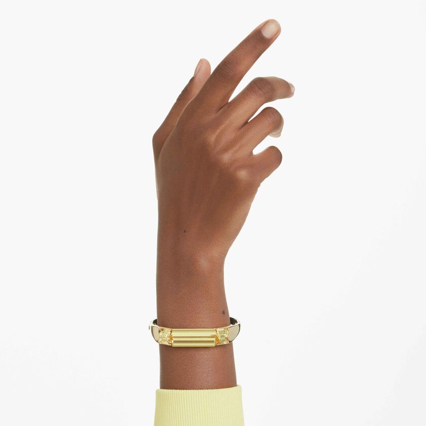 swarovski lucent bangle  yellow  gold tone plated