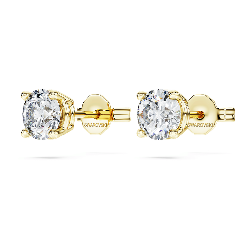 swarovski eternity stud earrings  laboratory grown diamonds 1 ct tw  18k yellow gold