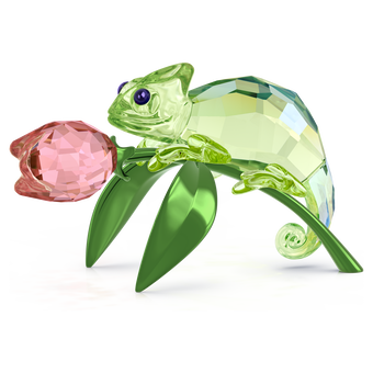 swarovski idyllia chameleon and tulip