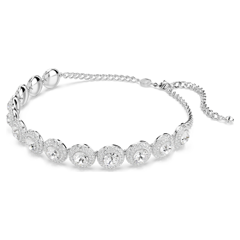 swarovski una angelic choker  white  rhodium plated