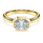 swarovski octagon bezel ring  lab grown diamonds 1 0 ct tw  octagon shape  18k yellow gold