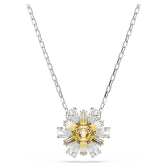 swarovski idyllia pendant flower yellow rhodium plated
