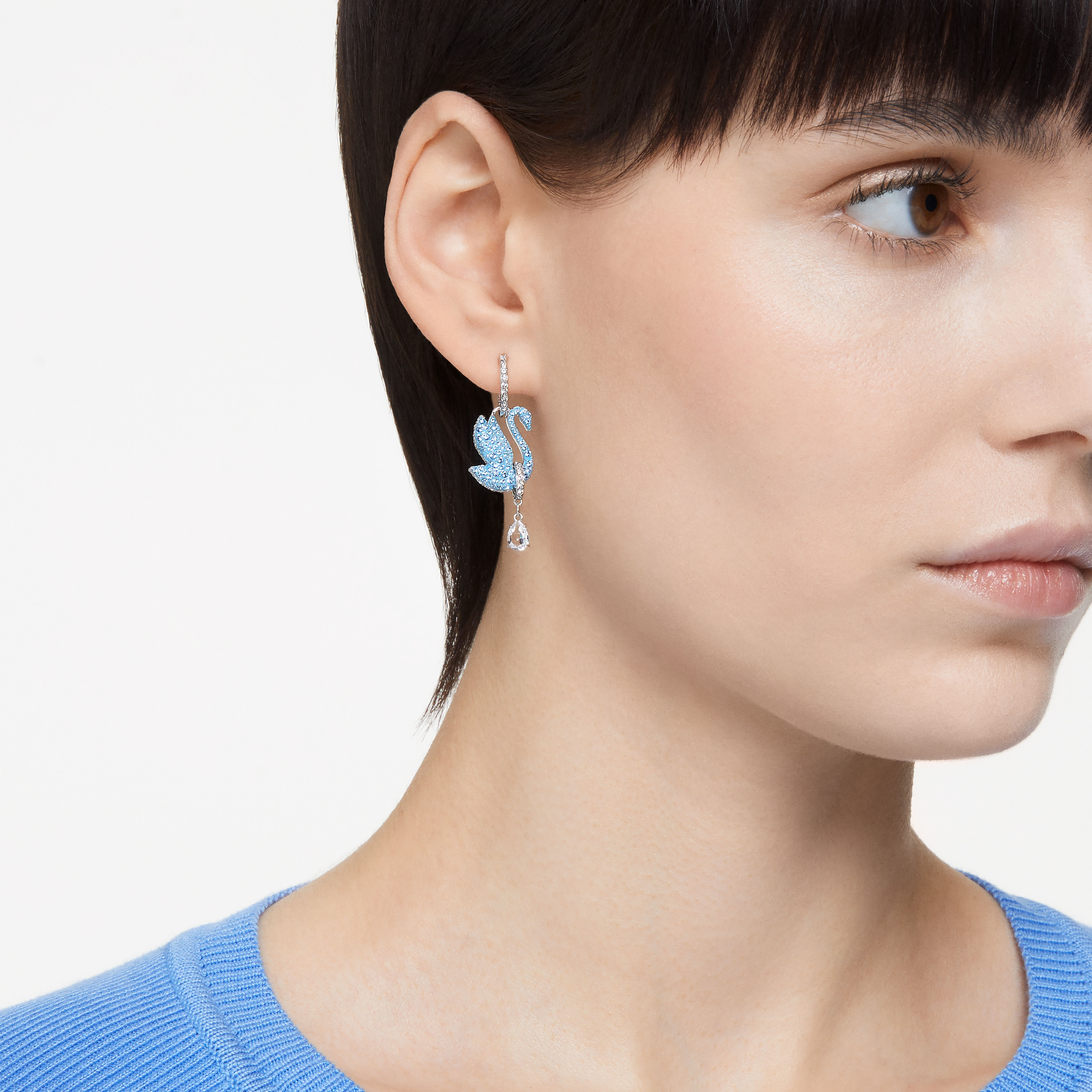 Swarovski rhodium plated earrings sale