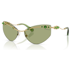 swarovski sunglasses  cat eye shape  sk7039  gold tone