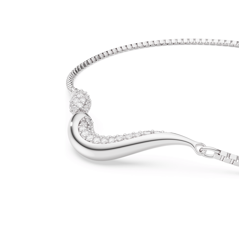 swarovski classica bracelet  round cut  white  sterling silver