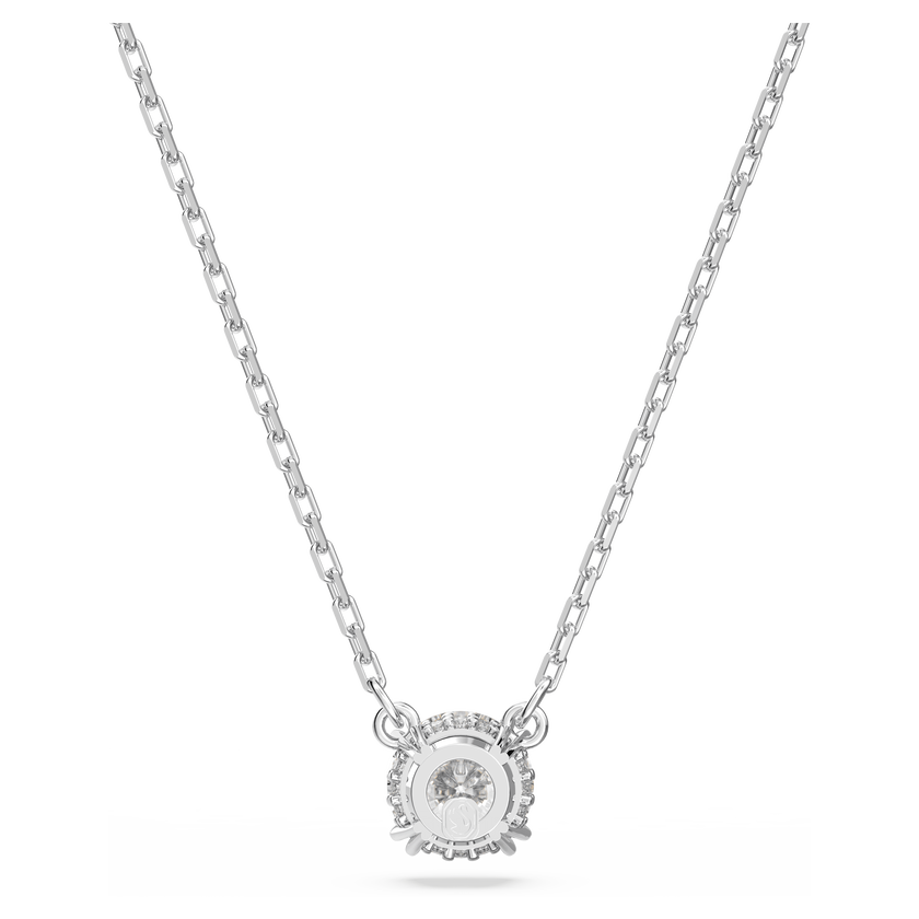 swarovski stilla pendant  round cut  white  rhodium plated