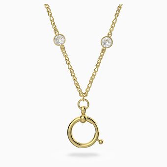 Curiosa necklace, Yellow, Gold-tone plated