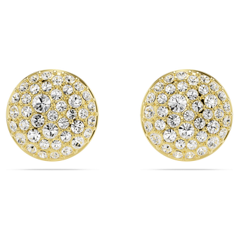 swarovski sublima stud earrings  white  gold tone plated