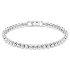 swarovski imber emily tennis bracelet  round cut  white  rhodium plated