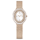 swarovski matrix octagon watch  metal bracelet  gold tone  champagne gold tone finish