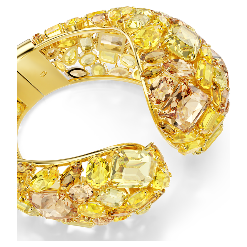 swarovski gema cuff  yellow  gold tone plated