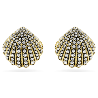swarovski idyllia stud earrings  shell  white  gold tone plated