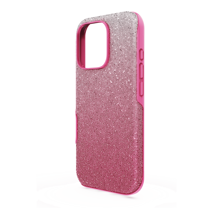 swarovski high smartphone case  color gradient  iphone  16 pro  pink