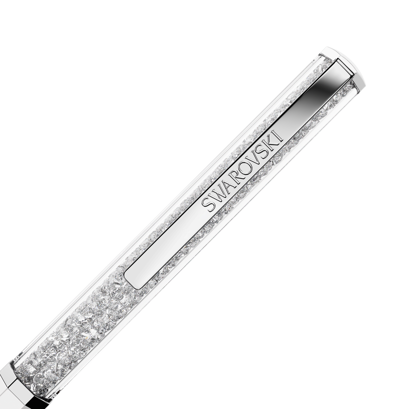 swarovski crystalline ballpoint pen  white lacquered  chrome plated